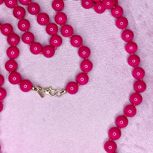 146. Red Glass Monet Vintage Beaded Necklace - Picture 1 of 3